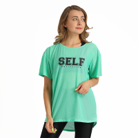Футболка удлиненная свободного кроя (термо "SELF"). р.44, ментол / Top.627