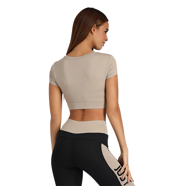 Топ с коротким рукавом цвет мокко р.42 / Top.335