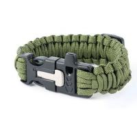 Браслет из паракорда (пряжка со свистком, компасом, огнивом) Tactical Pro, red / 3004C