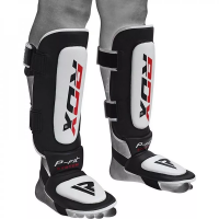 Защита ног RDX T2 MMA (L, черный-белый-красный) / РАТ