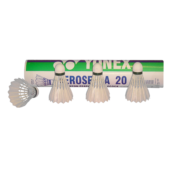 Волан перьевой пробка белый Yonex Aerosensa 20