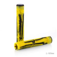 Грипсы для трюкового самоката 160 мм. TPE / 2 шт + заглушки / SG-160TPE-Y / желтый-черный / 713350