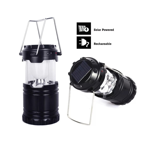 Переносной фонарь Lamp складной, 1 диод, 1 режим, зарядка от сети, солнечная батарея / 1164267
