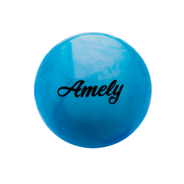 Мяч для х/г Amely AGB-101 15 см, синий/белый / 12849