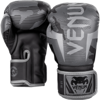 Перчатки боксерские Venum Elite Black/Gray Camo, (8oz) / WS