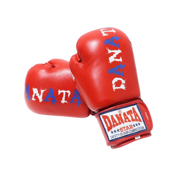 Перчатки бокс Dan Star 10oz кожа красн./DAN