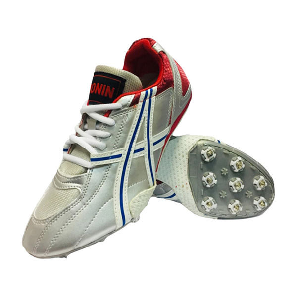 Шиповки Ronin р-р39, 8 шипов, дизайн Asics серо-белый д/бега / 11851