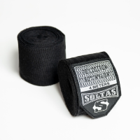Бинт боксерский SOLTAS, эластан, черный (2 м) / WS