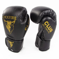 Перчатки боксерские OXXFIRE CLUB, PVC, (6 OZ), черный / WS