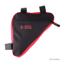 Сумка велосипедная подрамная BICYCLE SOUL, чёрно-красная, 20х18,5х4см / 689035