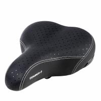 Седло велосипедное комфортное COMIRON AMSTERDAM STARS N619 250x185, Верх: PU, Чёрные звёзды / 700134