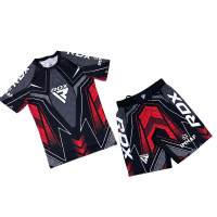 Комплект шорты/футболка (2) RDX 12079, цвет черный/красный (XXL) / WS