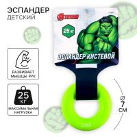 Эспандер кистевой, нагрузка 25 кг, цвет зеленый "Халк", Мстители / 9489703