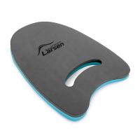 Доска для плавания AquaFitness Larsen YP-07 (цельный материал) графит/бирюз. / AL