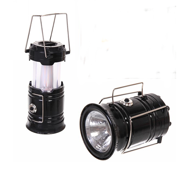 Фонарь туристический раздвижной, 6+1LED, свет теплый-холодный,14*9 см, 3хАА / 855-314
