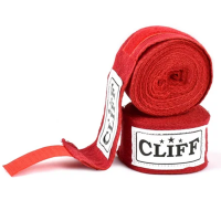 Бинты бокс. х/б Cliff JE-3030 красный 4,5м
