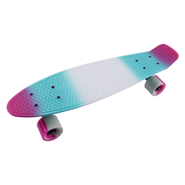 Скейтборд пластиковый Multicolor 22 pink/sea blue 1/4 TSL-401M / TT