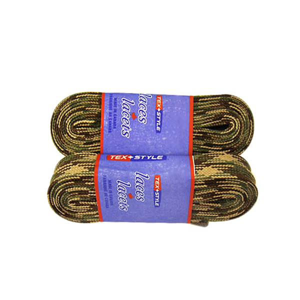 Шнурки для коньков Tex Style с пропиткой хаки 2,44 м / 7802