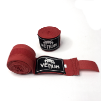 Бинт боксерский Venum (х/б+эластан) красный 3 м / 1197