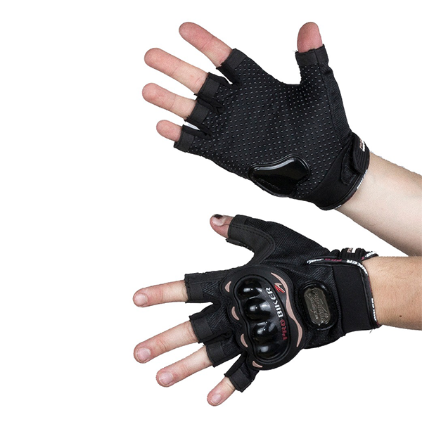Перчатки Мотоциклетные PRO BIKER, без пальцев, черный (XL)/rep-248black