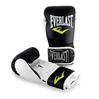 Перчатки боксерские Everlast черно-белый кож/зам 6 унц / 4892
