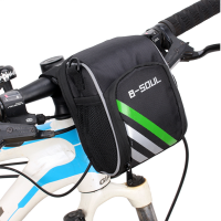 Сумка на руль самоката, велосипеда BICYCLE SOUL, чёрная, 15.5х11х9см / 689013