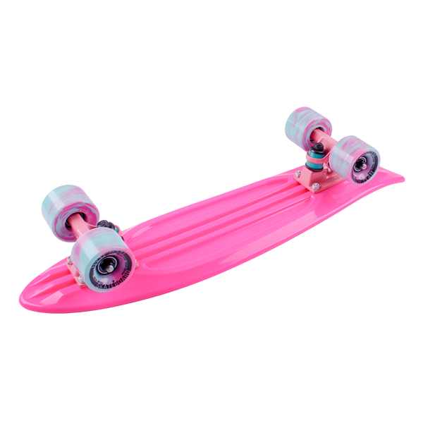 Скейтборд пластиковый Fishboard 23 pink 1/4 TLS-406 / TT