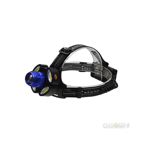 Фонарь налобный "СИБИРСКИЙ СЛЕДОПЫТ-Стильб", 1 LED + 4 COB, zoom, аккум. 220В / PF-PFL-HL37