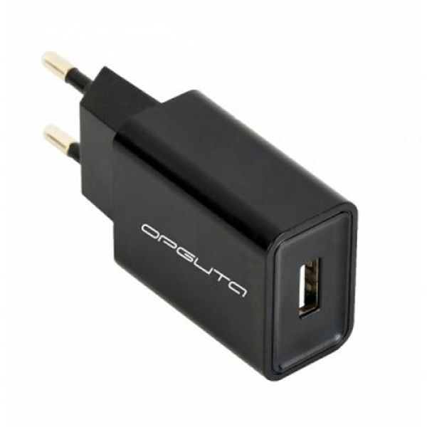 Зарядное устройство (сеть-220V) с USB 1гнездо выход (2400mA) Black