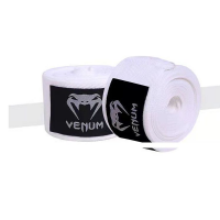 Бинт боксерский Venum PK (х/б+эластан) белый 2,5 м / 6590