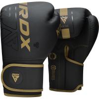 Перчатки тренировочные RDX F6 16oz черн/золот. мат. / BGR-F6MGL-16OZ