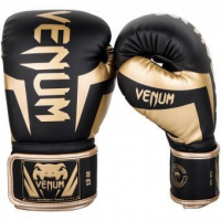 Перчатки боксерские Venum Elite Black/Gold, (8oz) / WS