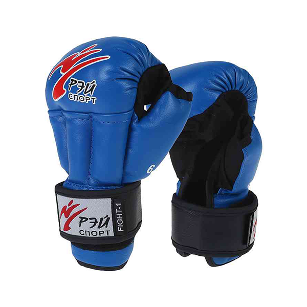 Перчатки для Рукопашного боя FIGHT-1, 6oz, искожа, р.ХS (цвет синий) / С4xsИХ6