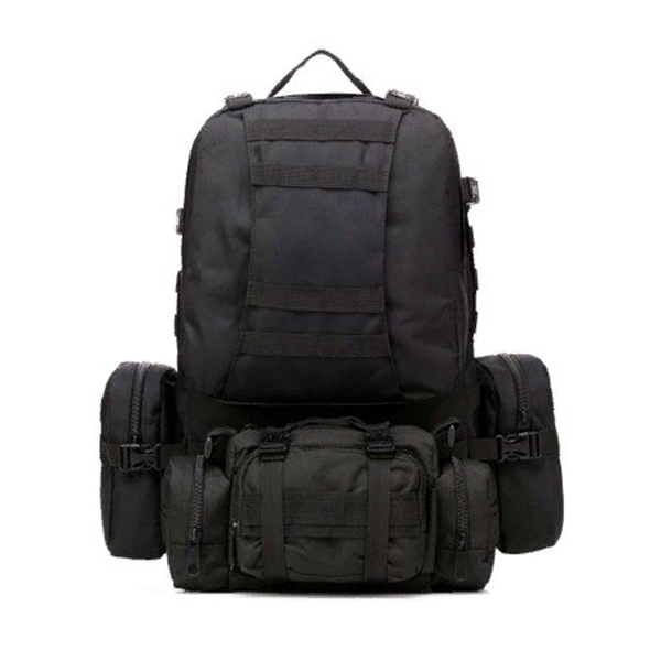 Рюкзак тактический с подсумками, black / rep-065black