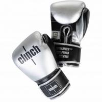 Перчатки боксерские Clinch Punch 2.0 серебристо-черные (вес 16 унций) / C141