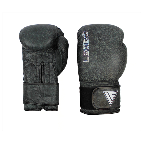 Перчатки боксерские FIREICE LEGEND, кожа, черные, 20 OZ / WS