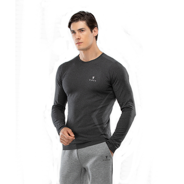Мужская футболка с длинным рукавом FIFTY Smartknit FA-ML-0103-GRY, серый (L) / 14548