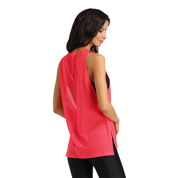 Топ - майка удлиненная с разрезами по бокам, (термо "Workout"), коралл, р.44 / Top.328