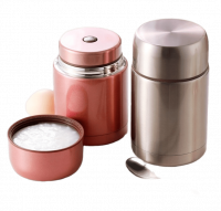 Термос FLASK, 1,0л,вакуумный,широкое горло, тарелка, цвет красный / 702821