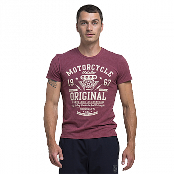 Футболка Бордо меланж р. 50 / Top.220M
