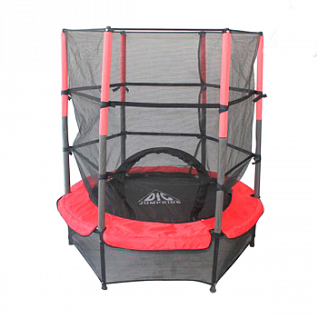 Батут DFC JUMP KIDS 55" красн/сер, сетка (137см) / 55INCH-JD-RG