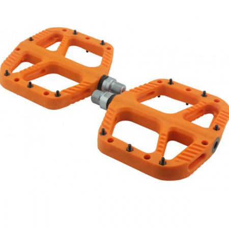 Педали нейлон со сьемными шипами, подш. скольж., 9/16",350гр N-9 orange / TT