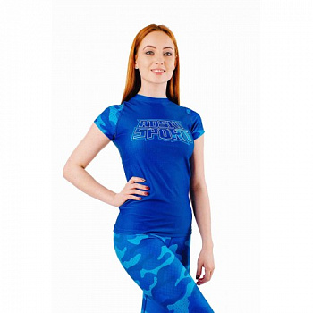 Рашгард женский с коротким рукавом Combo blue р.S / R18-13