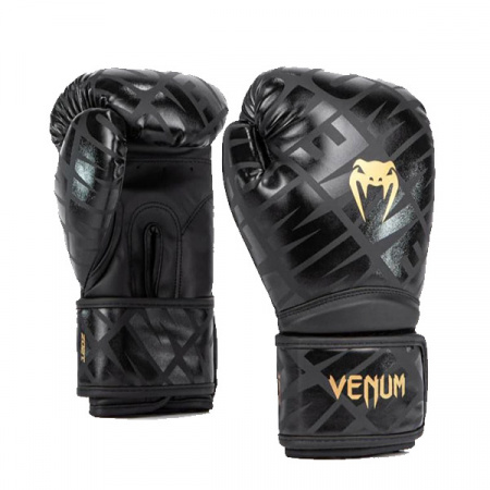 Перчатки боксерские Venum Contender 1.5 XT черно-золотой кож/зам 14 унц / 6630
