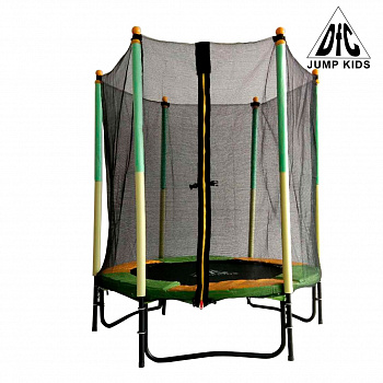 Батут DFC JUMP KIDS 55" зел/желт, сетка (137см) /  55INCH-JD-GY