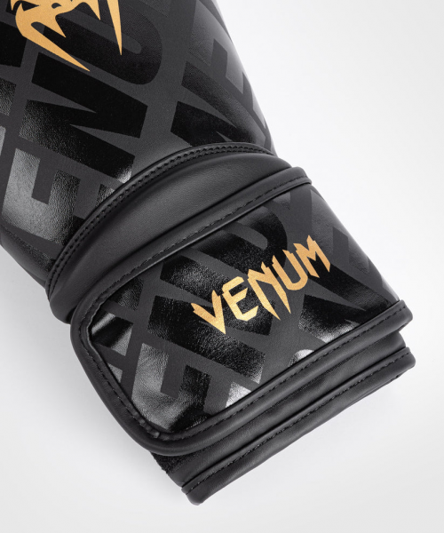 Перчатки боксерские Venum Contender 1.5 X T черно-золотой кож/зам 8 унц / 6667