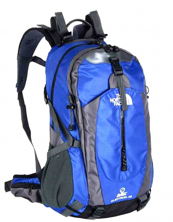 Рюкзак NORTH FACE туристический, 50л , В55*Ш32*Г22, алюм.вставки, дождевик, синий (133-004) / 703109