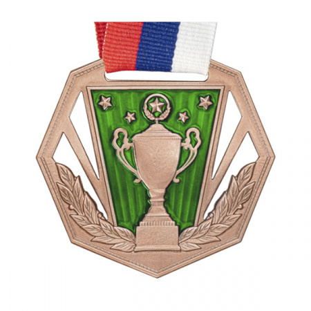 Медаль MZP 569-60/ВM с лентой (D-60мм, s-2мм) / 131137