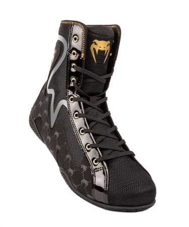 Боксерки Venum Elite Evo Monogram (36, черный-серый-золотой) / РАТ