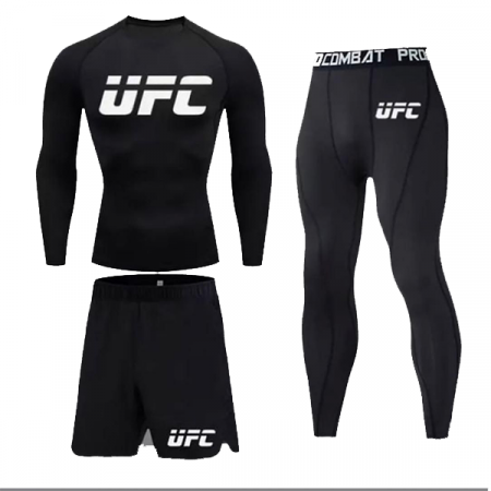 Тренировочный комплект UFC черный (3 предмета) р-р 4XS / 4767